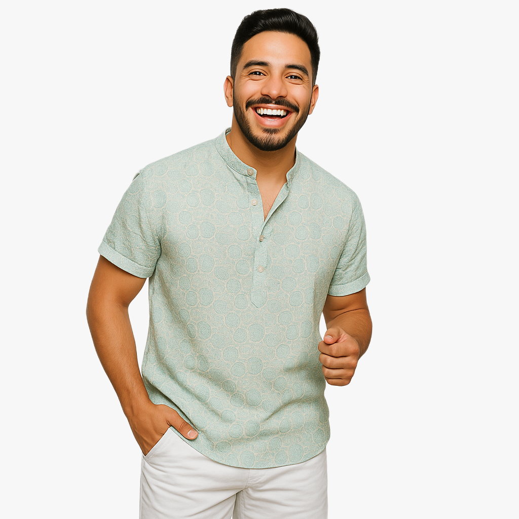 Stylish Casual Floral Print Men's Shirt