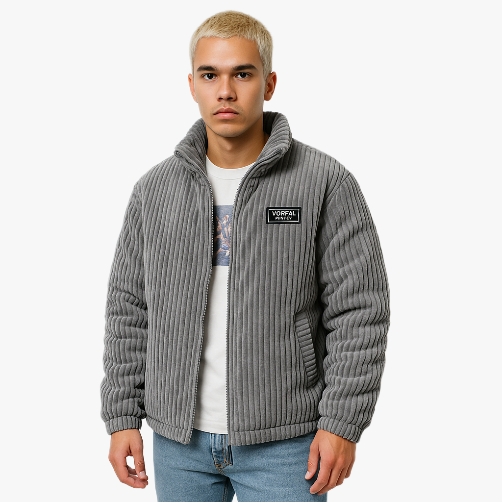 Stylish Warm Cord Jacket for Autumn Wear