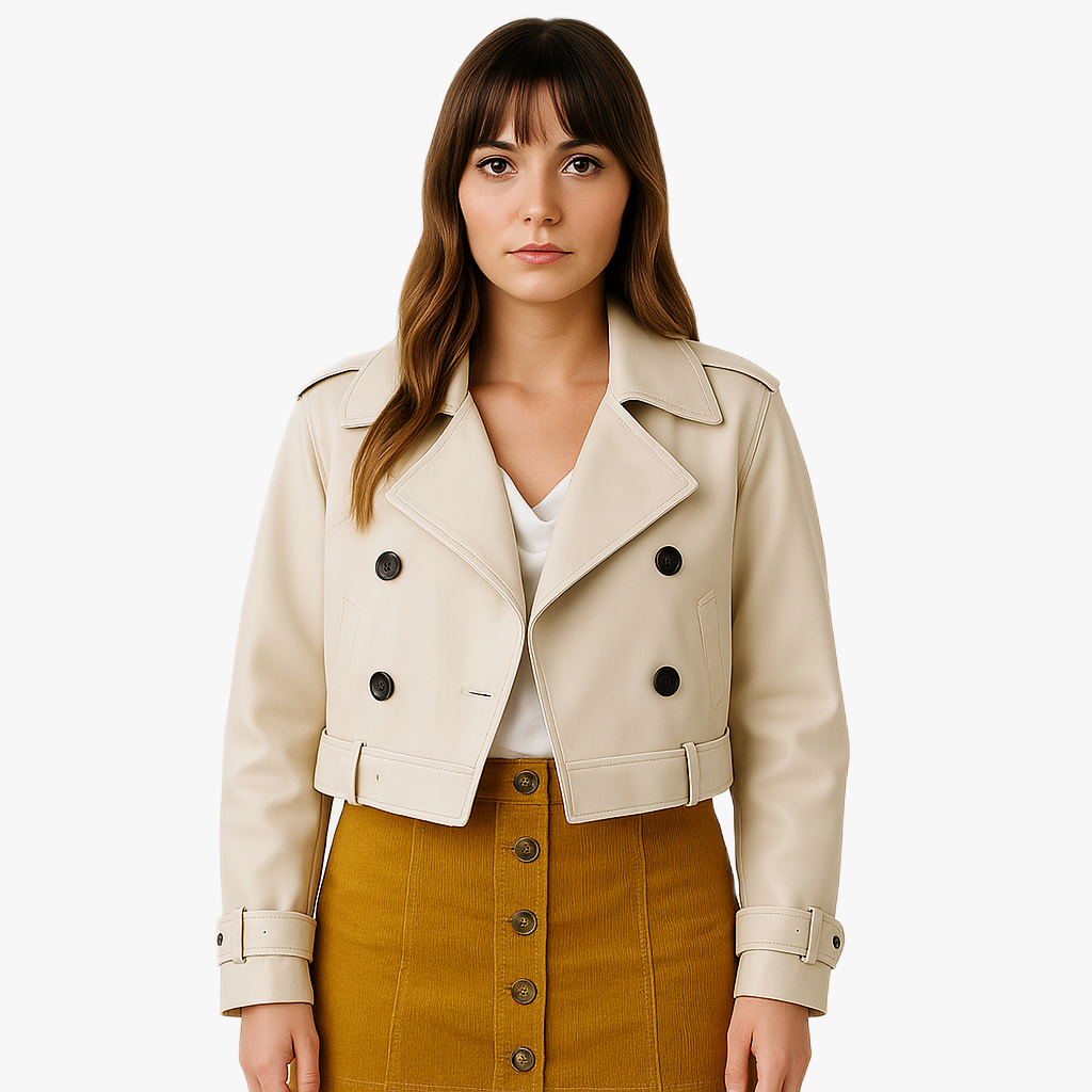 Chic Tailored Leather Jacket for Women