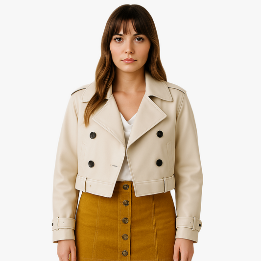 Chic Tailored Leather Jacket for Women