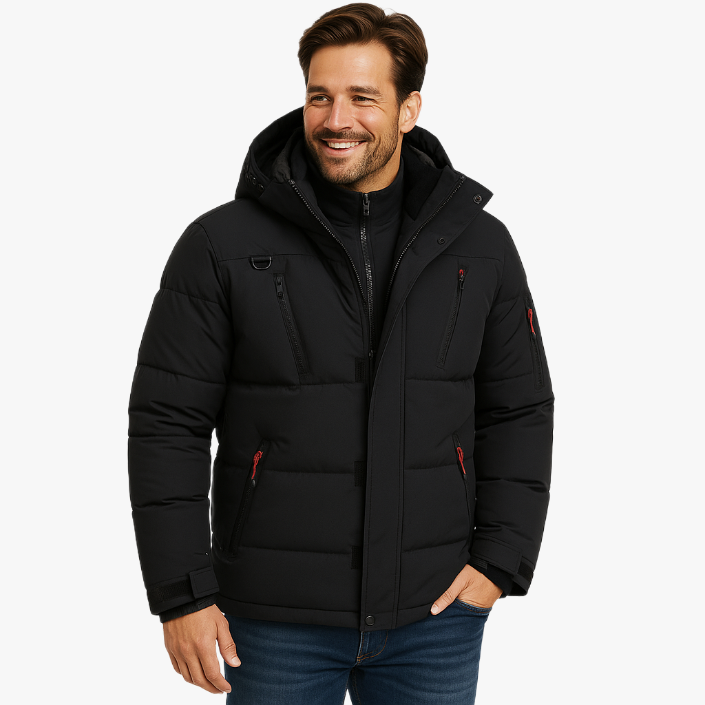 Waterproof Winter Jacket for Men with Hood