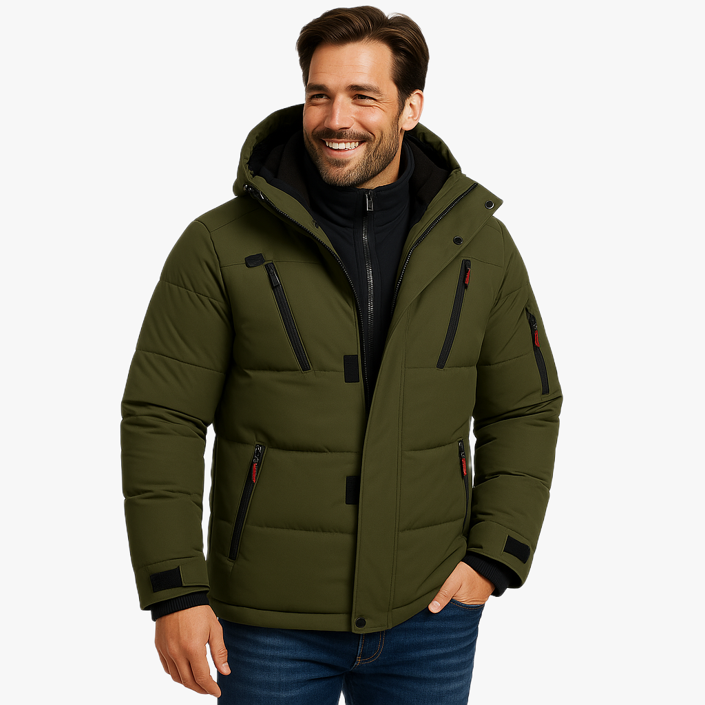Waterproof Winter Jacket for Men with Hood