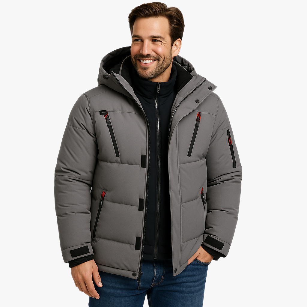 Waterproof Winter Jacket for Men with Hood
